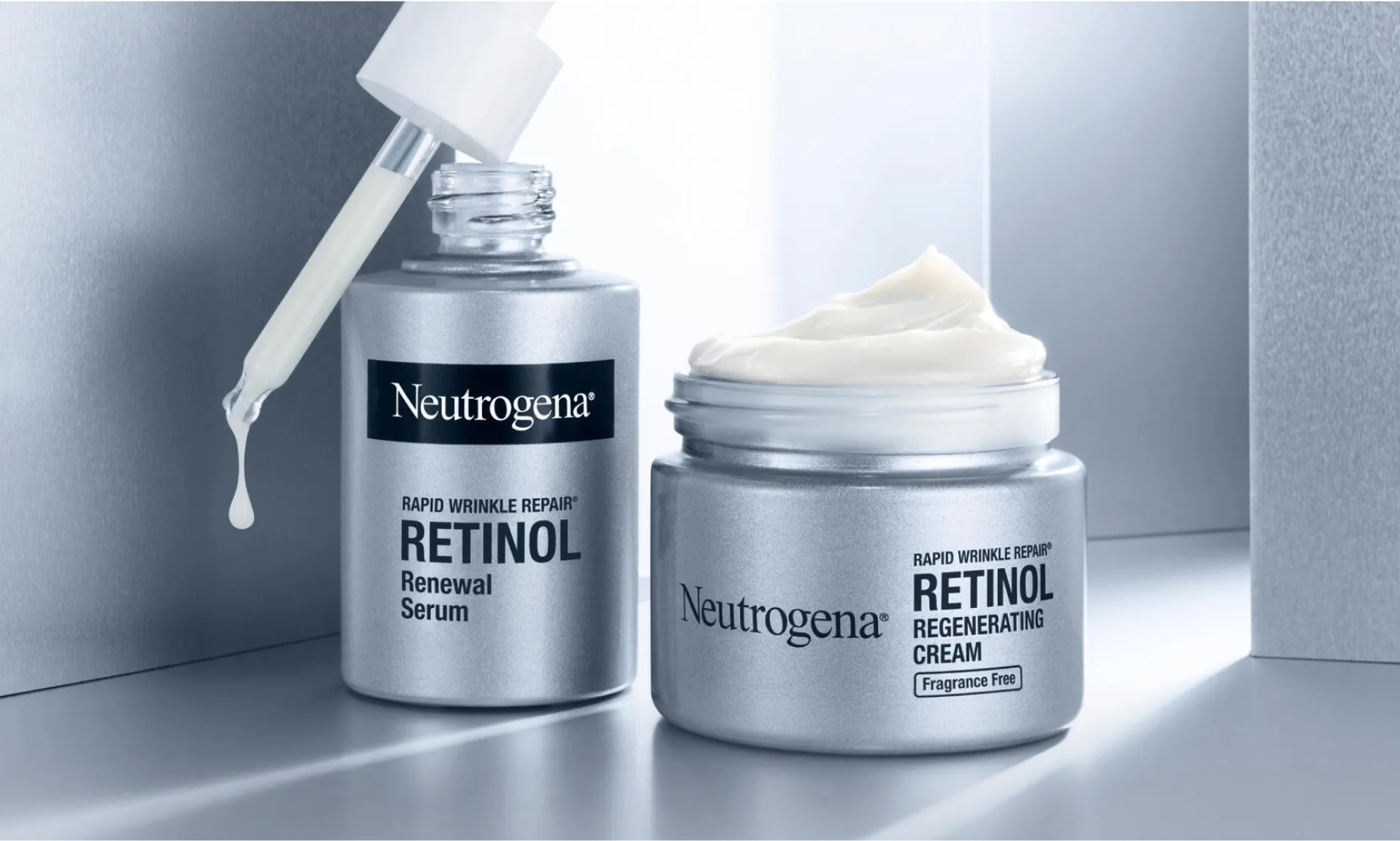 Rapid wrinkle repair retinol regenerating cream, fragrance free.