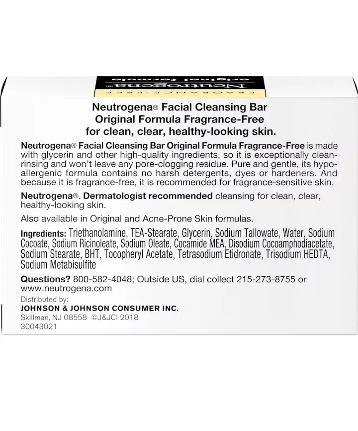 Neutrogena Original Amber Bar Facial Cleansing Bar