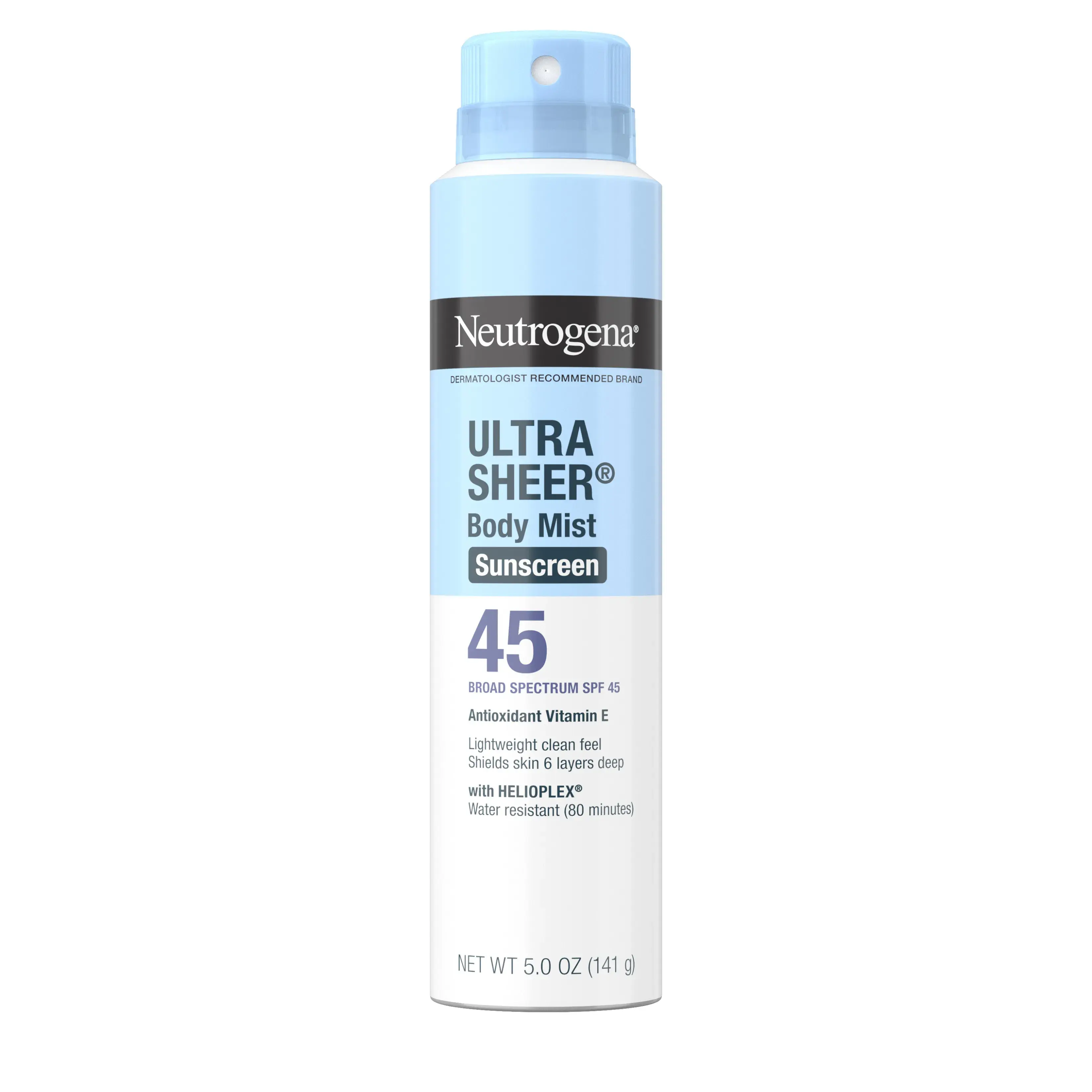 Neutrogena Ultra Sheer Body Mist Sunscreen Broad Spectrum SPF 45, 5 Oz