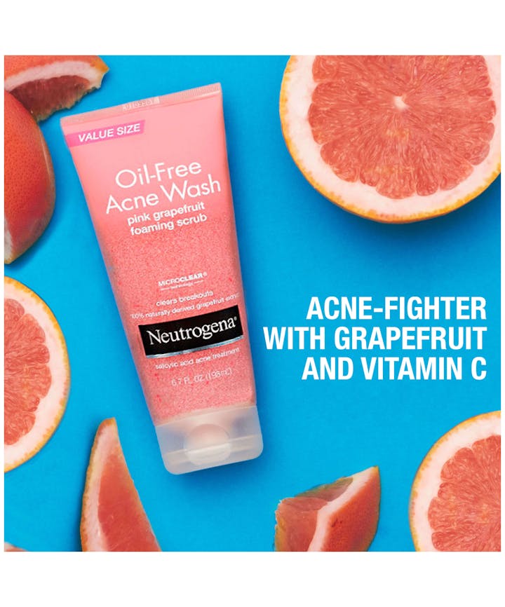 Oil-Free Acne Wash Pink Grapefruit Foaming Scrub