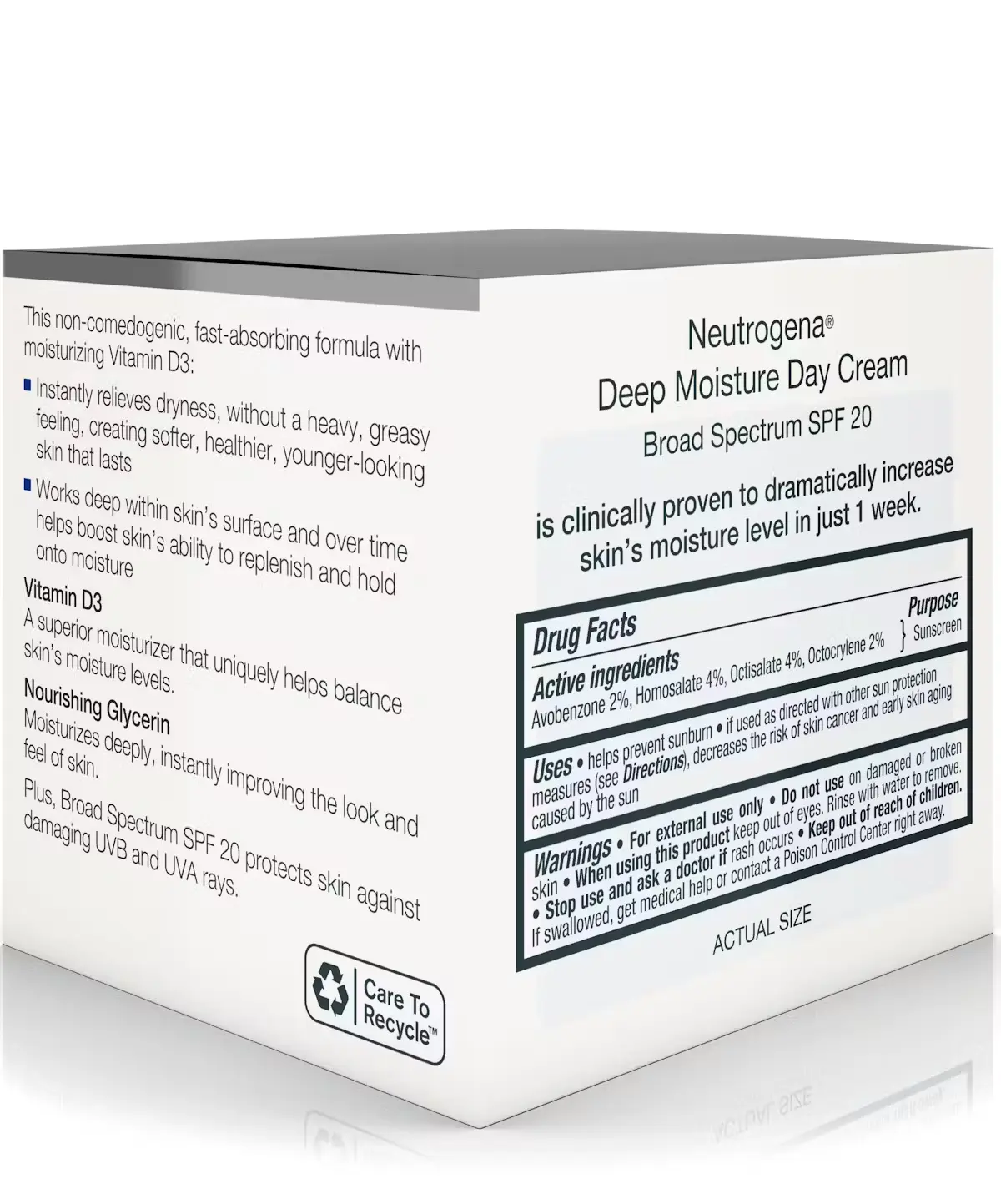 Deep Moisture Day Cream with Sunscreen Broad Spectrum SPF 20