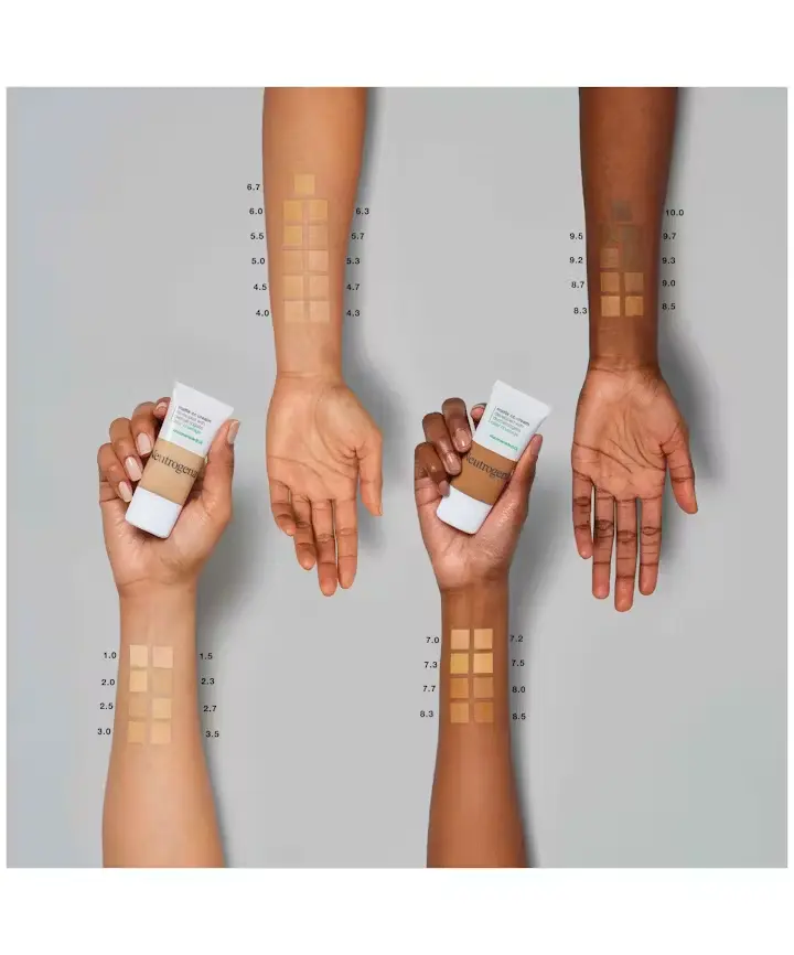 Neutrogena® Clear Coverage Flawless Matte CC Cream different shades