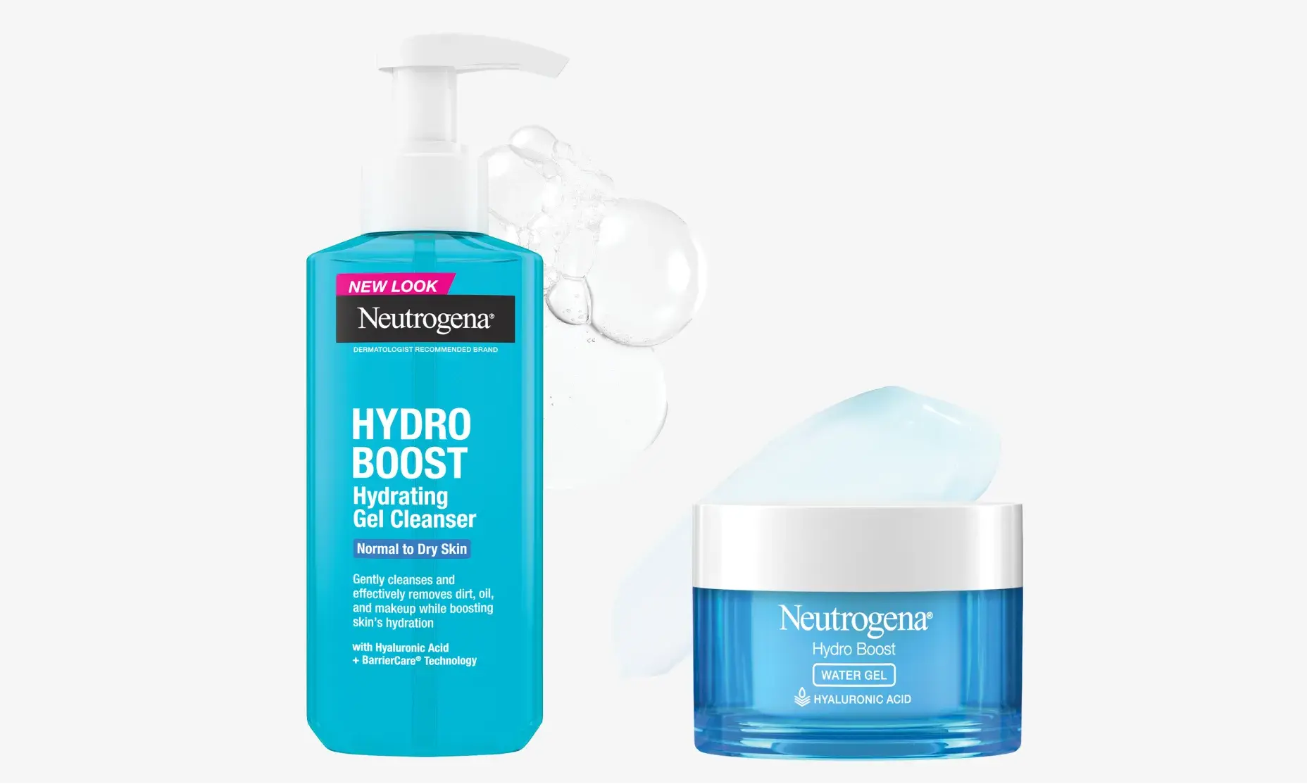 Hydro Boost Hydrating Gel Cleanser & Hydro Boost Water Gel packaging, formula and consistency