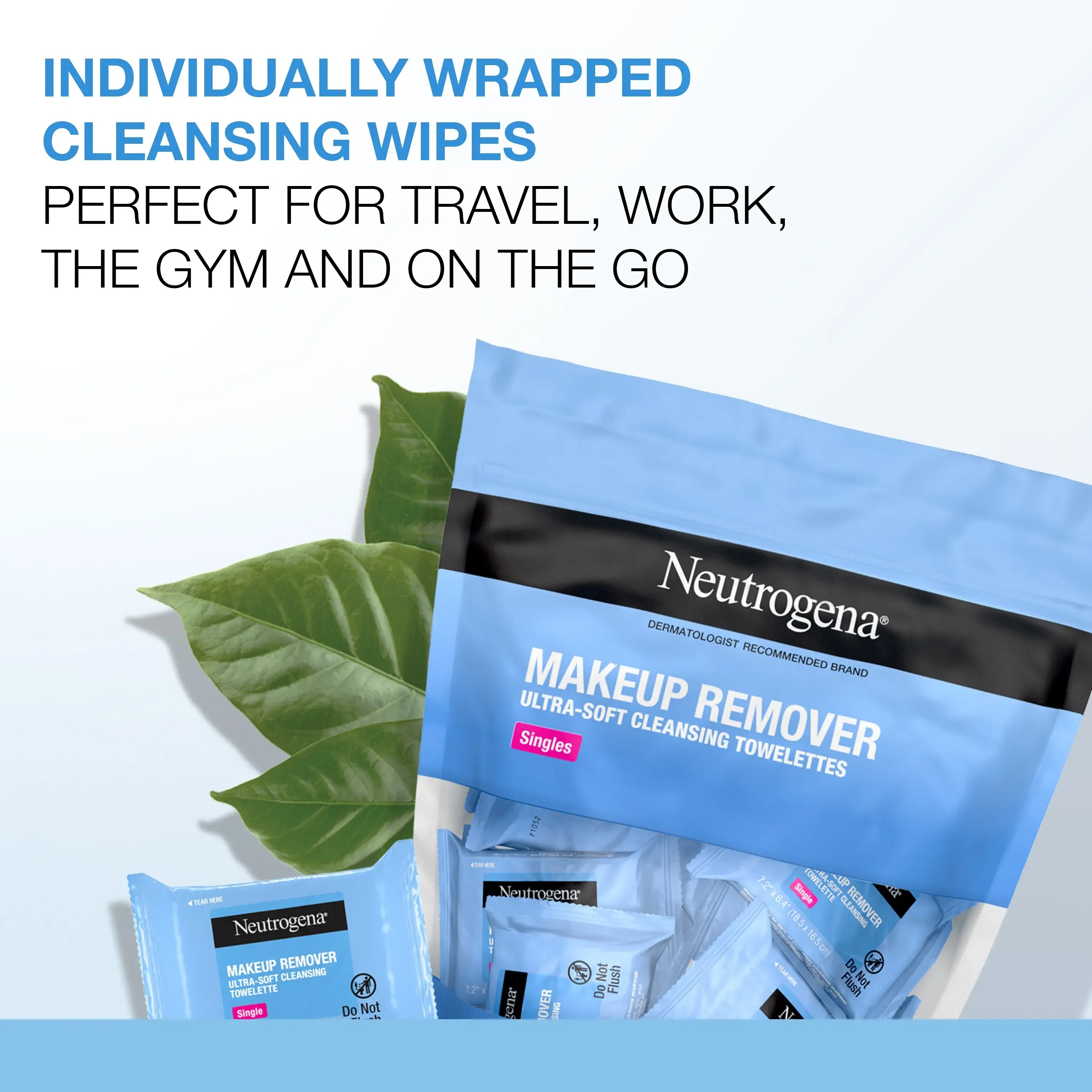 Individually Wrapped Cleansing Wipes, perfect for travel, work, the gym and on the go