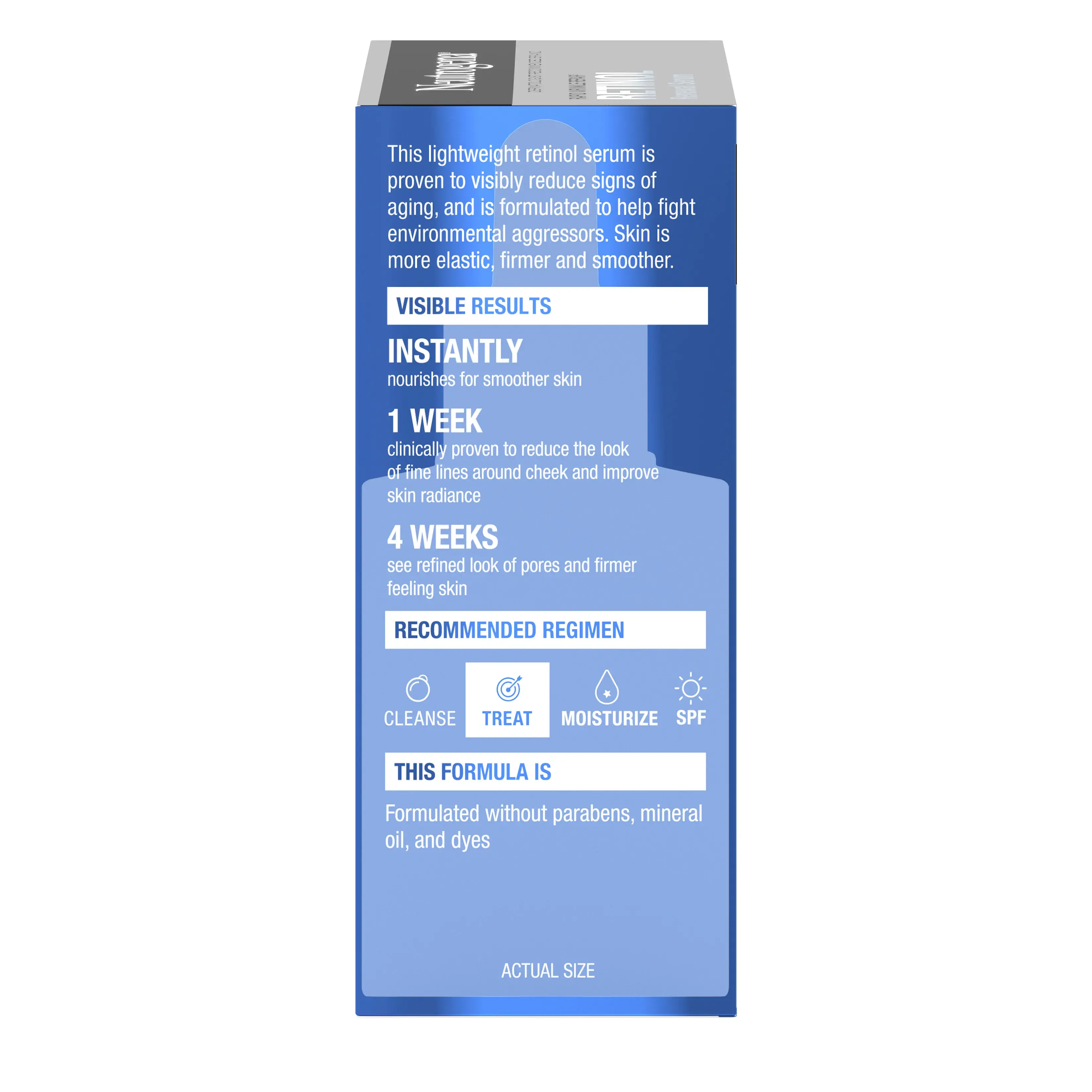 Neutrogena Rapid Wrinkle Repair Retinol Renewal Serum, 1 Fl. Oz, right panel image.