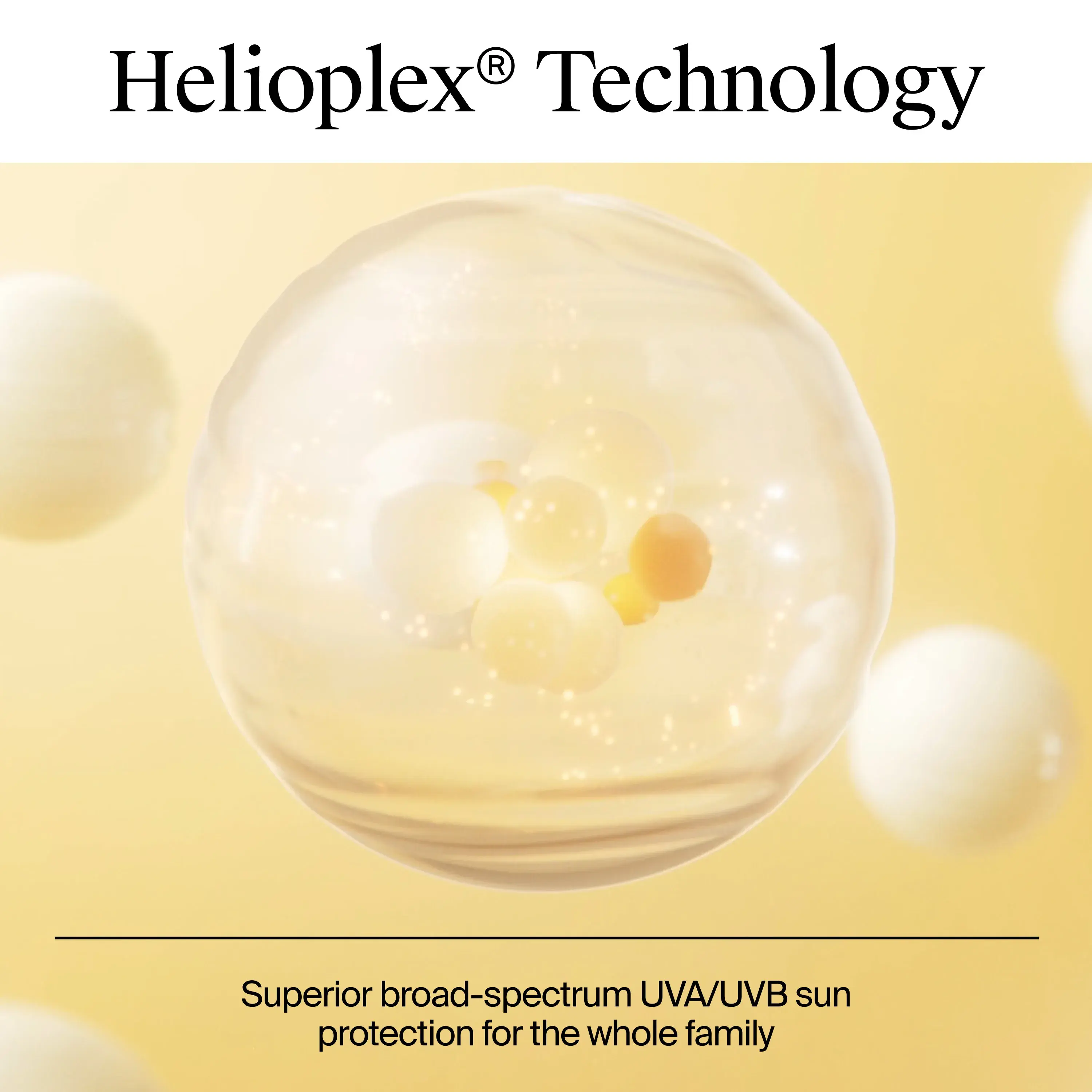 Helioplex® Technology: superior broad-spectrum UVA/UVB sun protection for the whole family