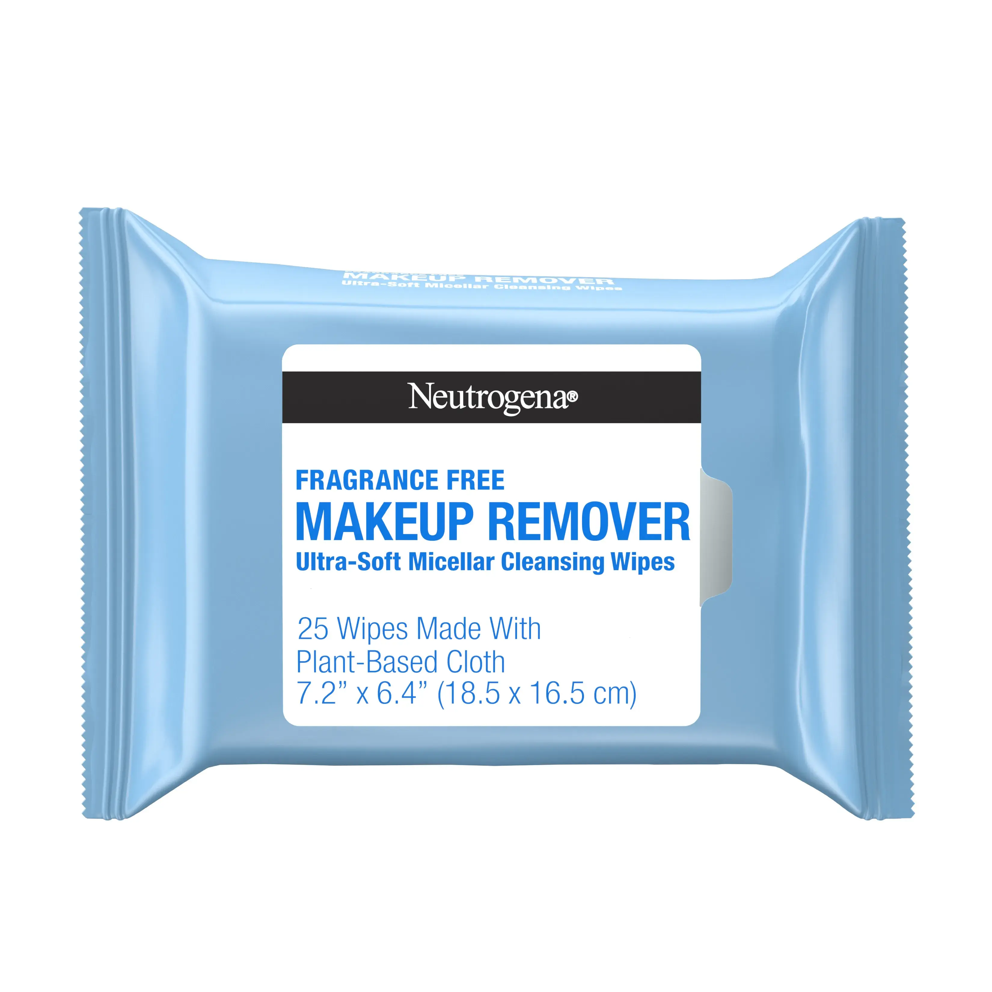 Fragrance-Free Makeup Remover Cleansing Wipes Front of Packaging