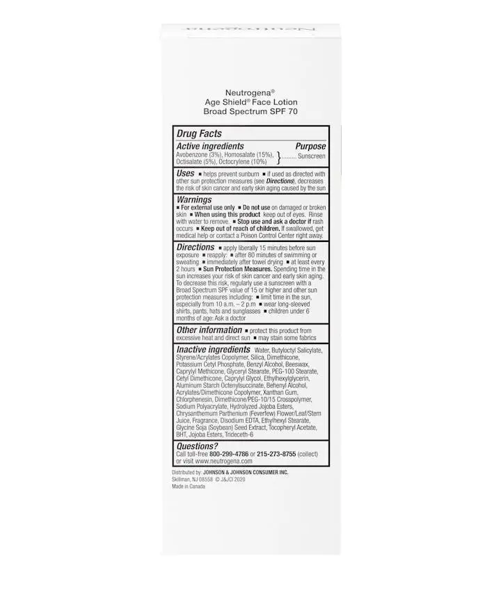 Age Shield® Face Oil-Free Oxybenzone-Free Sunscreen Broad Spectrum SPF 70