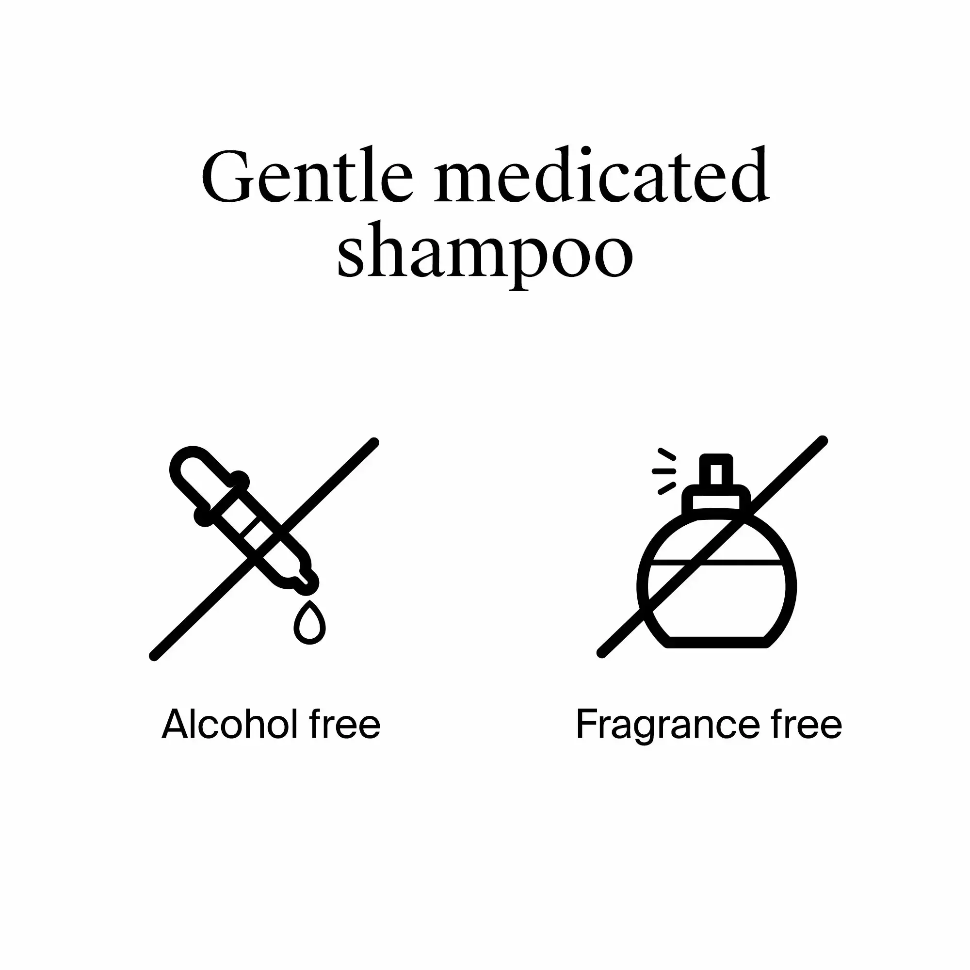 Gentle medicated shampoo: alcohol free and fragrance free