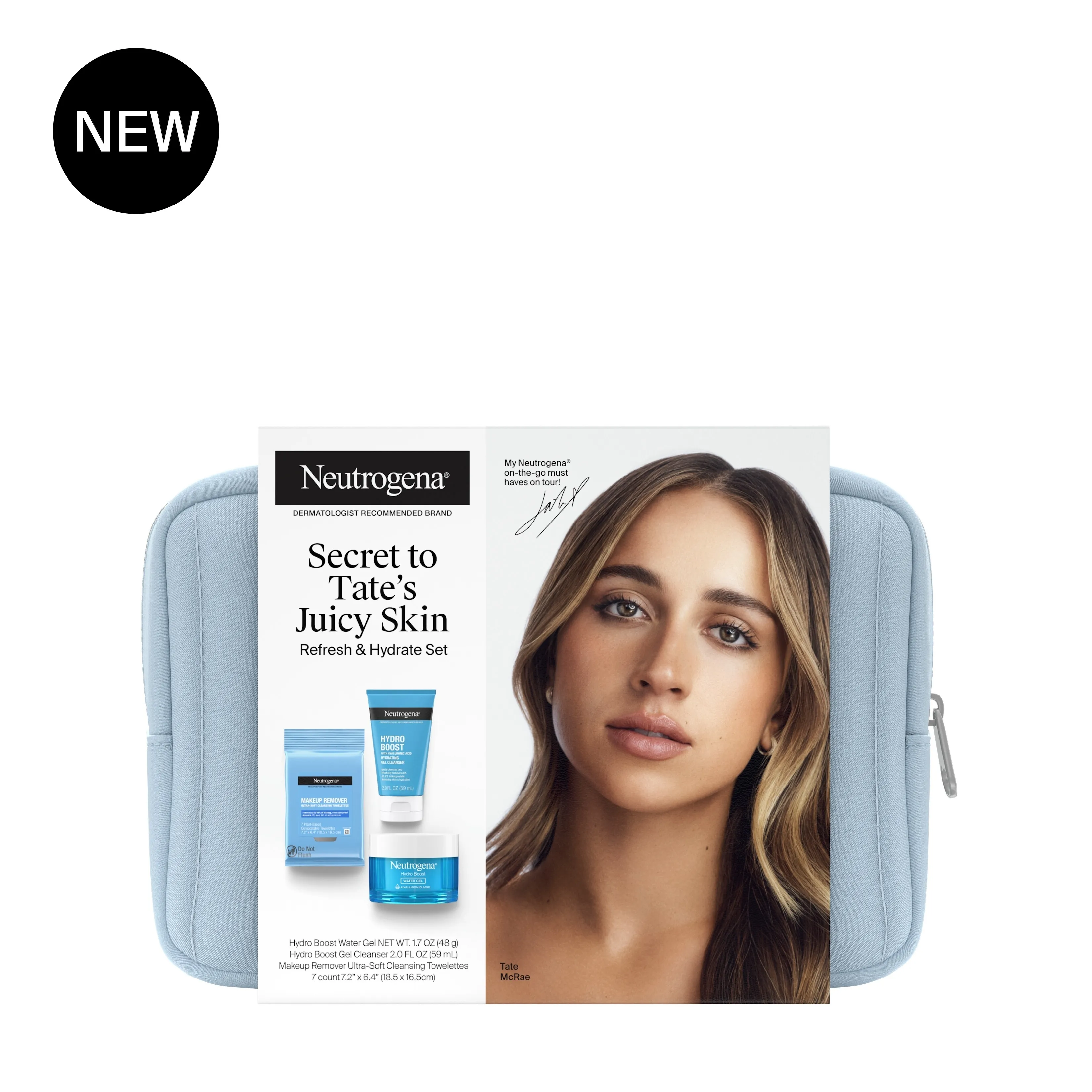 Tate McRae Refresh & Hydrate Set, 3 Items, Front of the package
