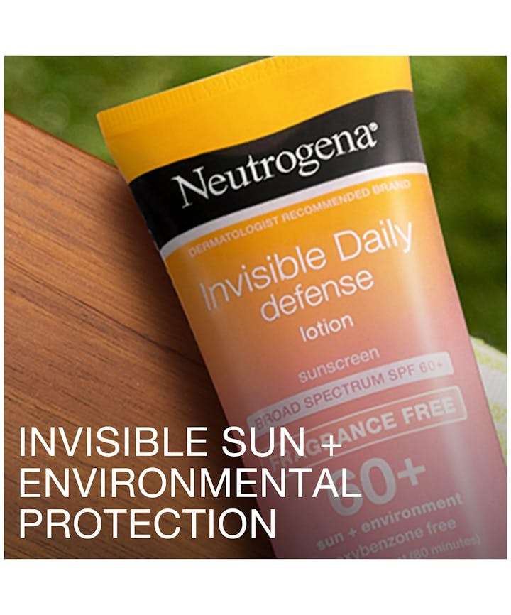 Neutrogena® Invisible Daily™ Defense Sunscreen Lotion, Broad Spectrum SPF 60+, Fragrance Free