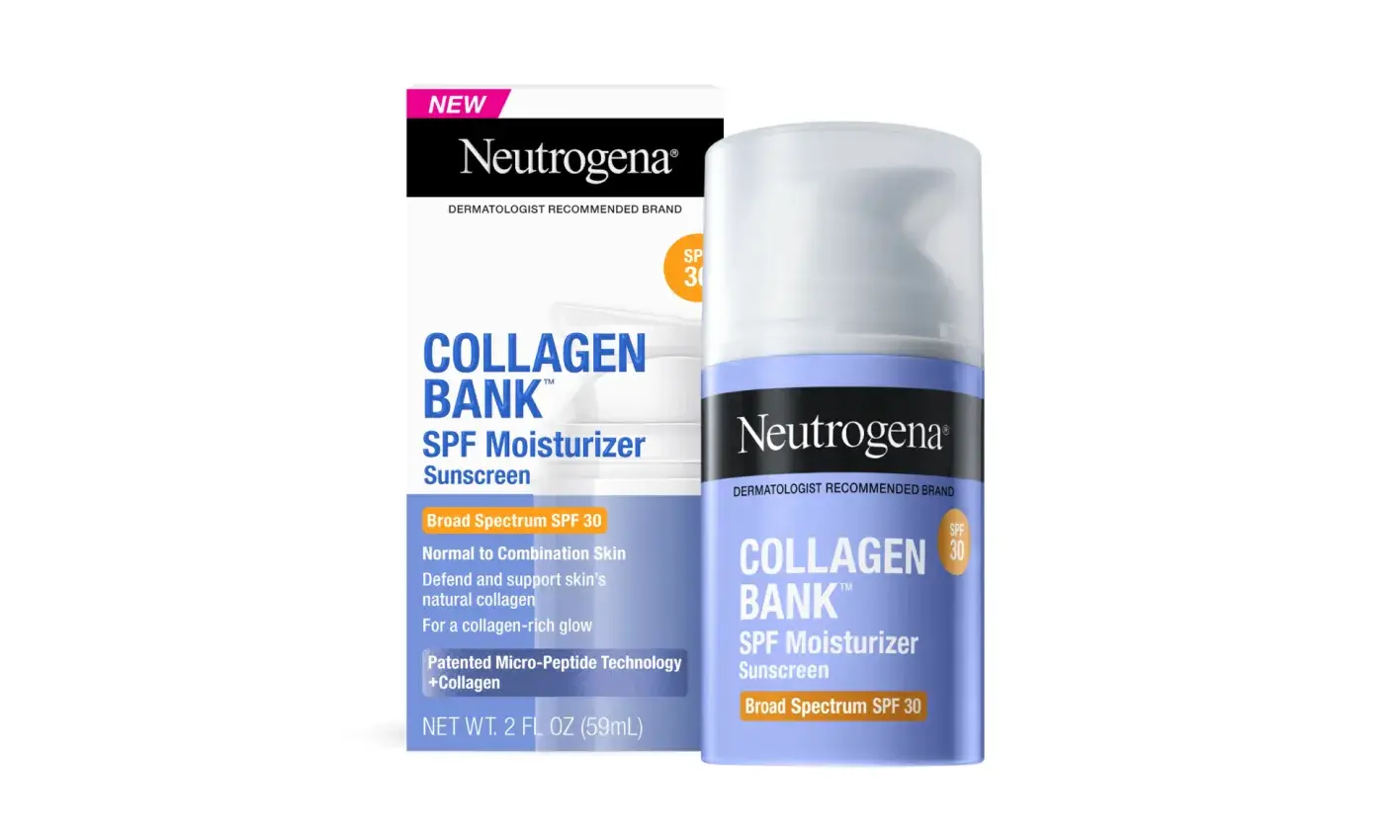 Neutrogena® Collagen Bank™ SPF Moisturizer Broad Spectrum SPF 30, front of packaging card image