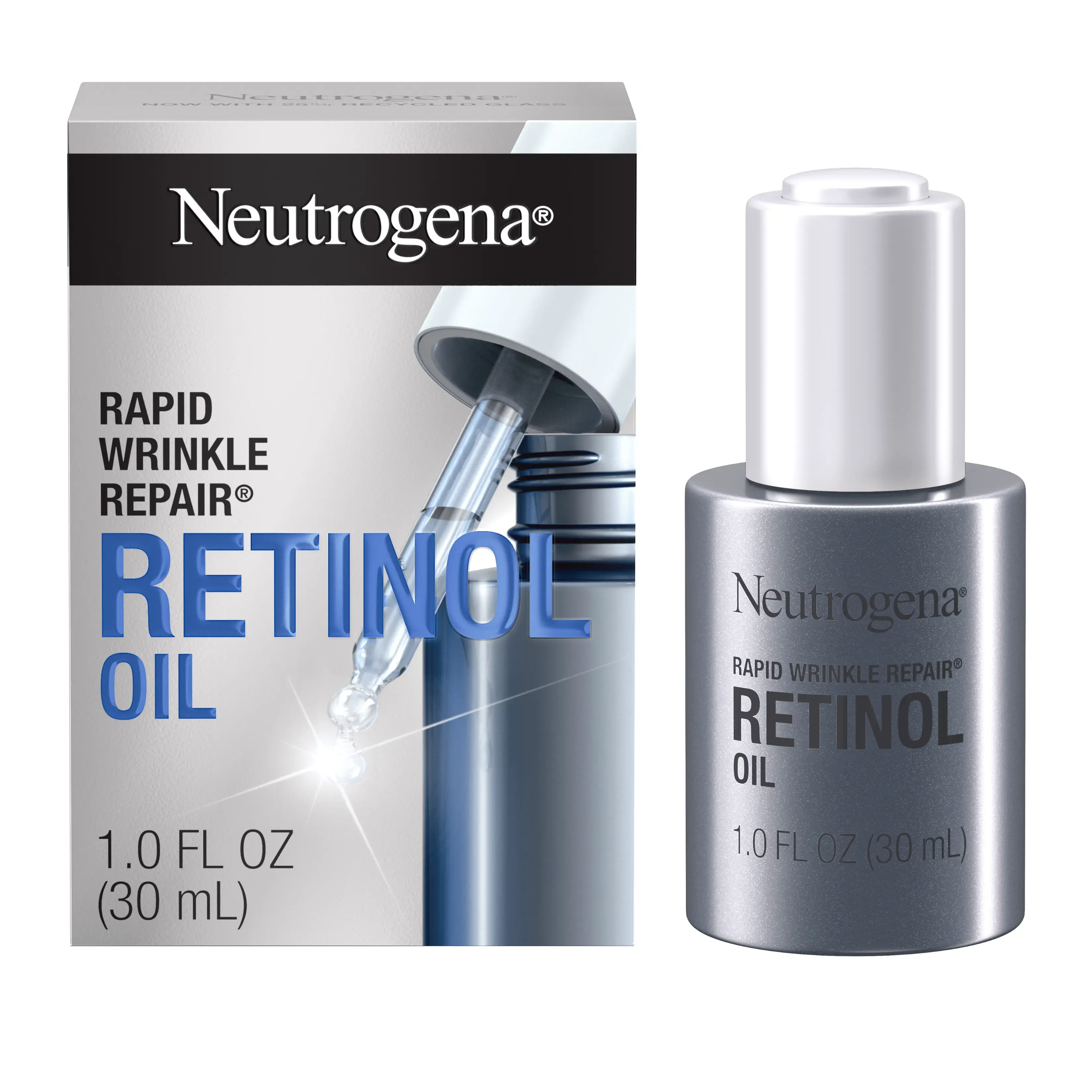 Neutrogena Rapid Wrinkle Repair® Anti-Wrinkle .3% Retinol Lightweight Facial Oil, front image