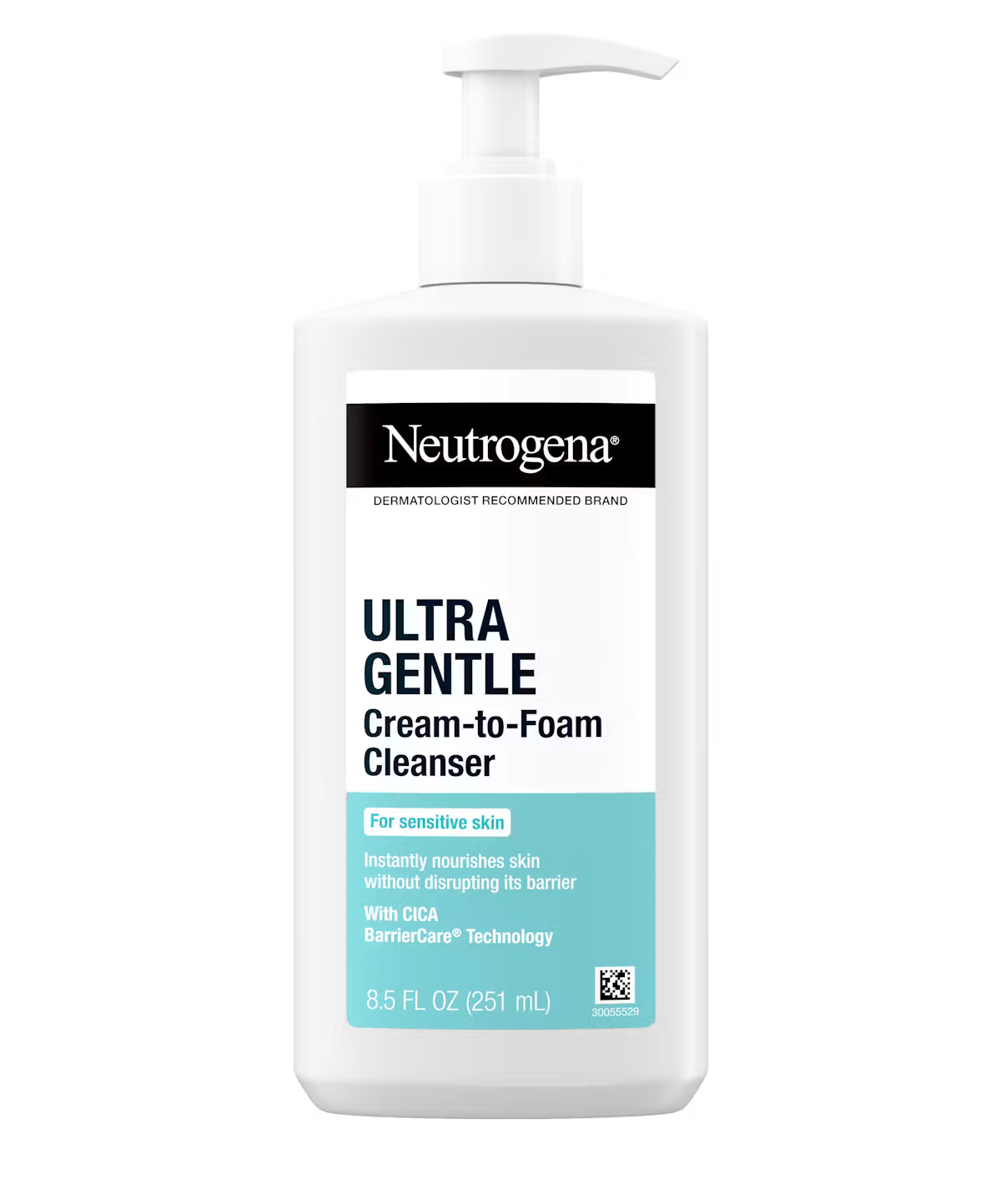  Neutrogena Ultra Gentle Hydrating Cream to Foam Cleanser, front image.