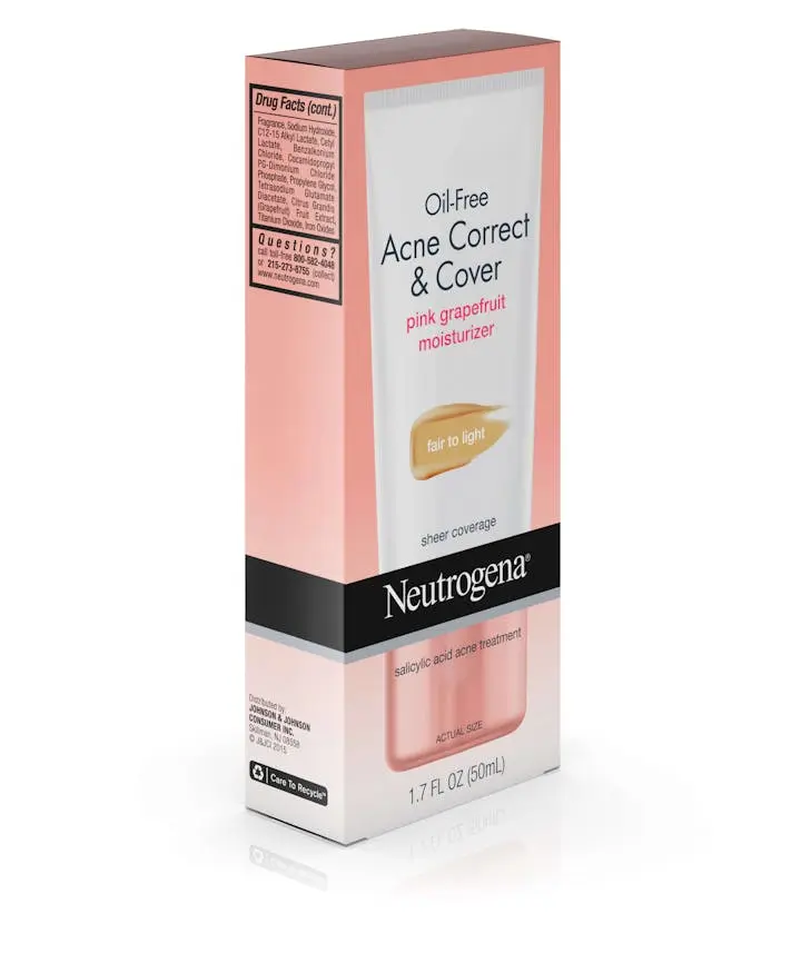Neutrogena Oil-Free Acne Correct & Cover Pink Grapefruit Moisturizer