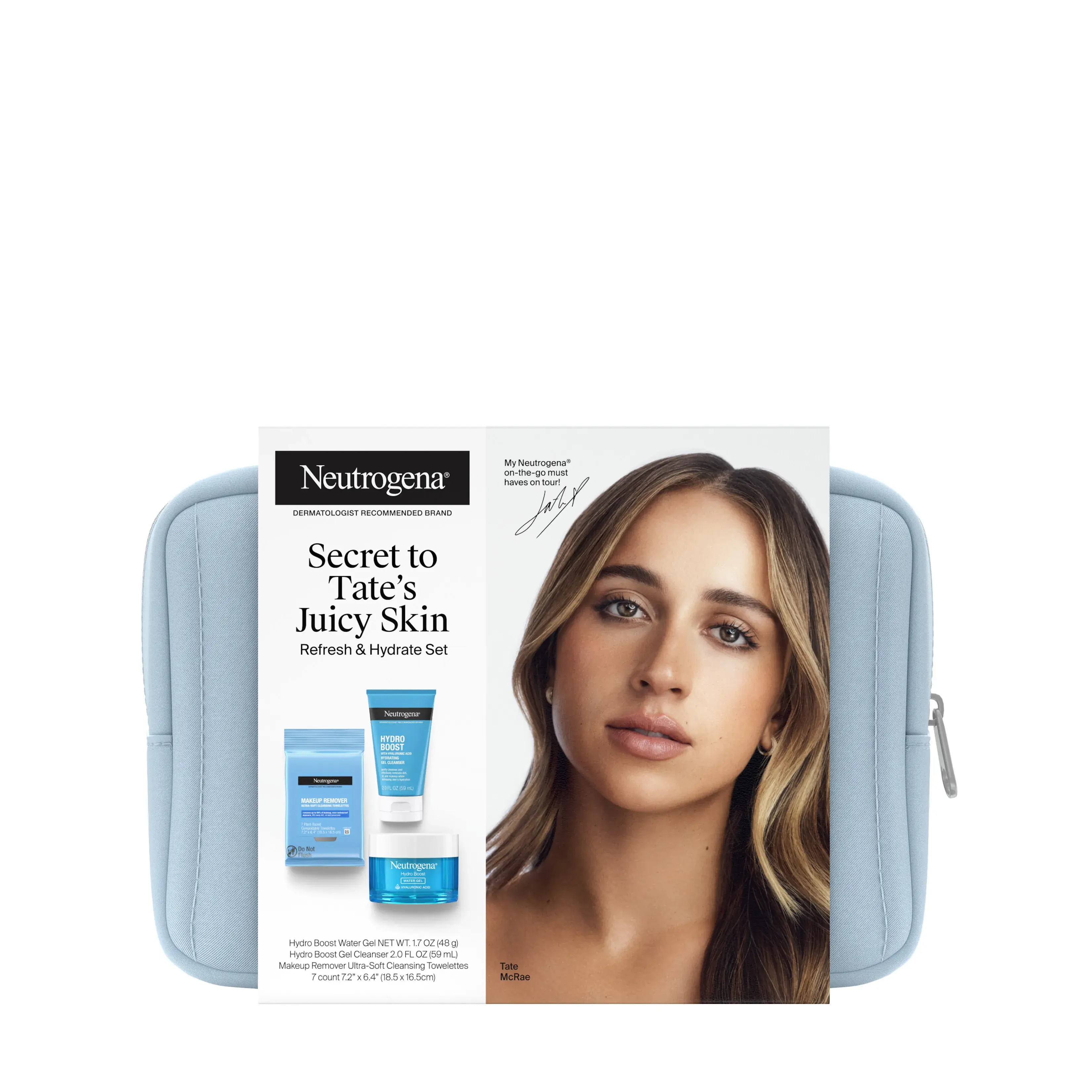 Tate McRae Hydration Set, 3 Items Front of Packaging