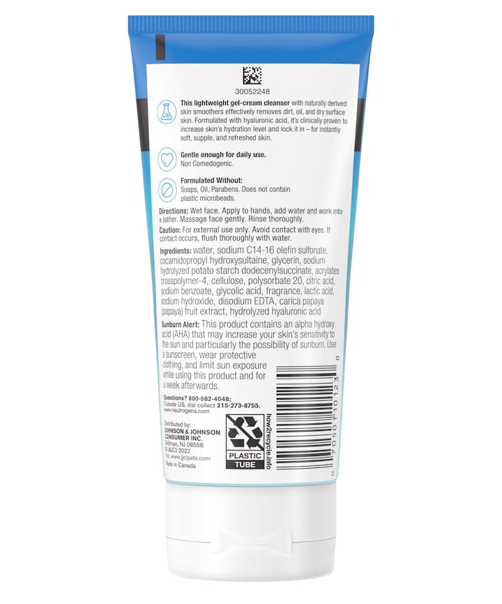 Hydro Boost Daily Gel Cream Exfoliating Cleanser with Hyaluronic Acid