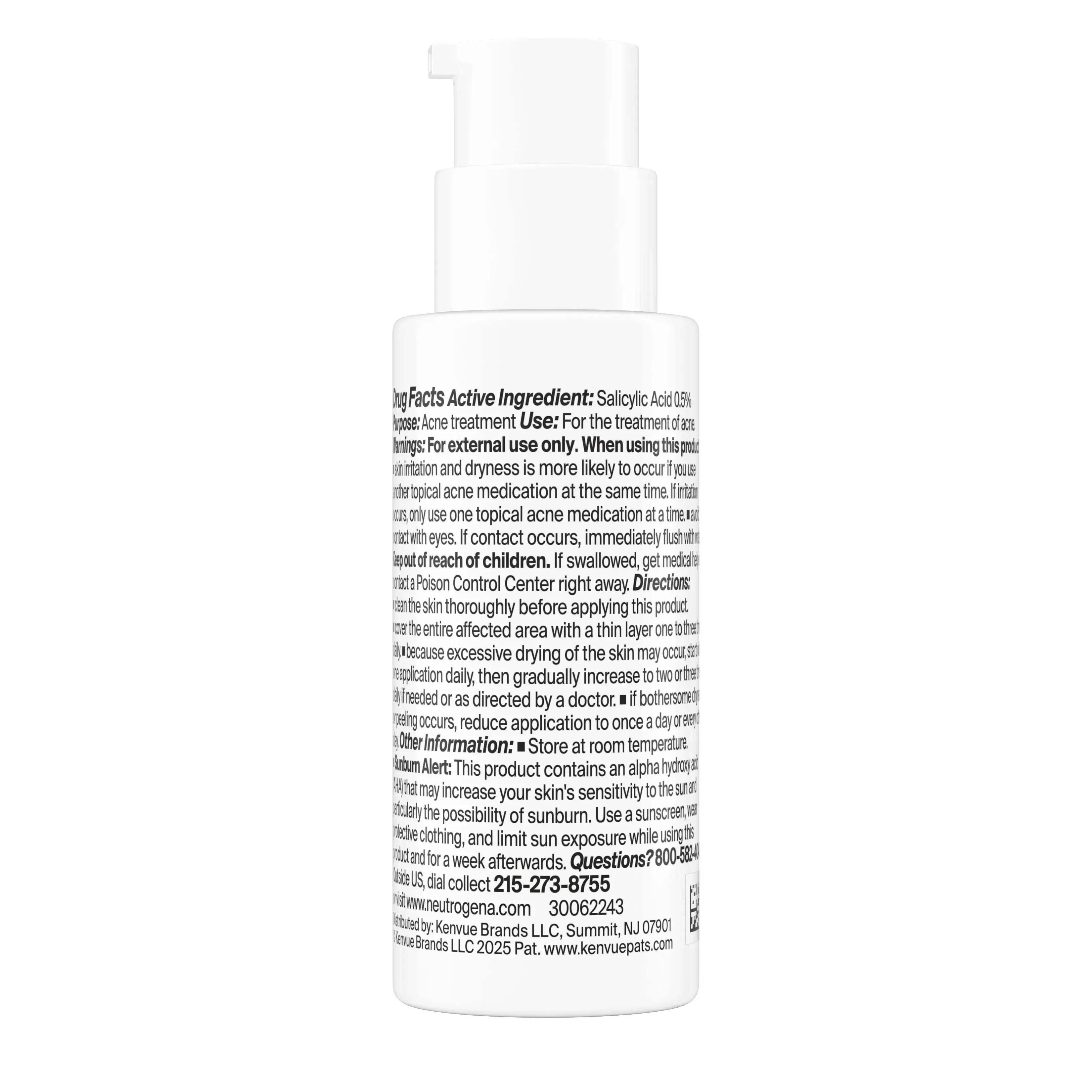 Evenly Clear™ Acne Exfoliant Mask Back of Packaging