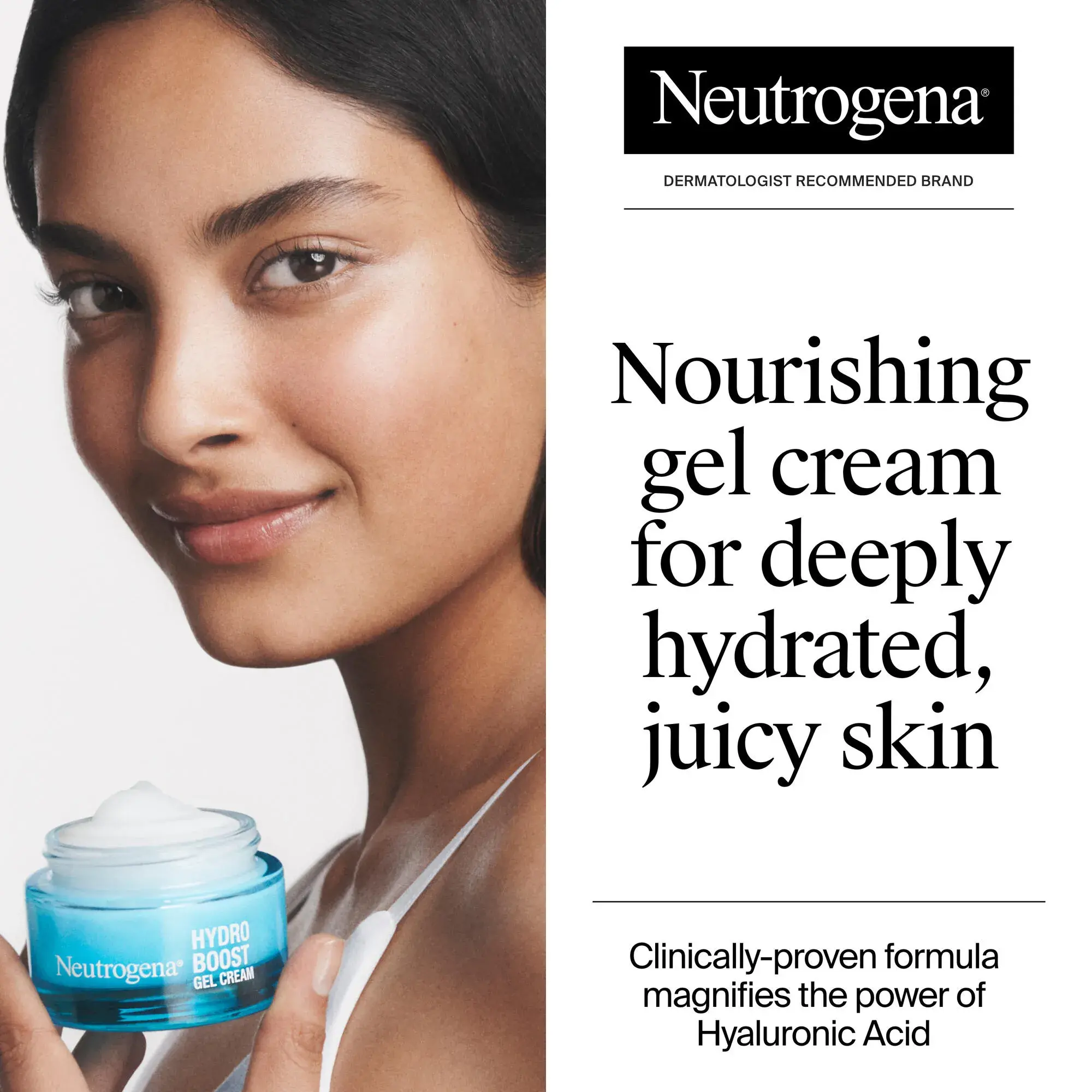 Neutrogena Hydro Boost Hyaluronic Acid Gel Cream Fragrance Free 1.7 Fl. Oz