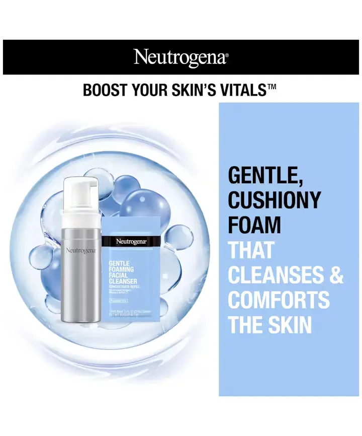 Neutrogena Reusable Foaming Cleanser Starter Kit, Bottle & Refill Pack