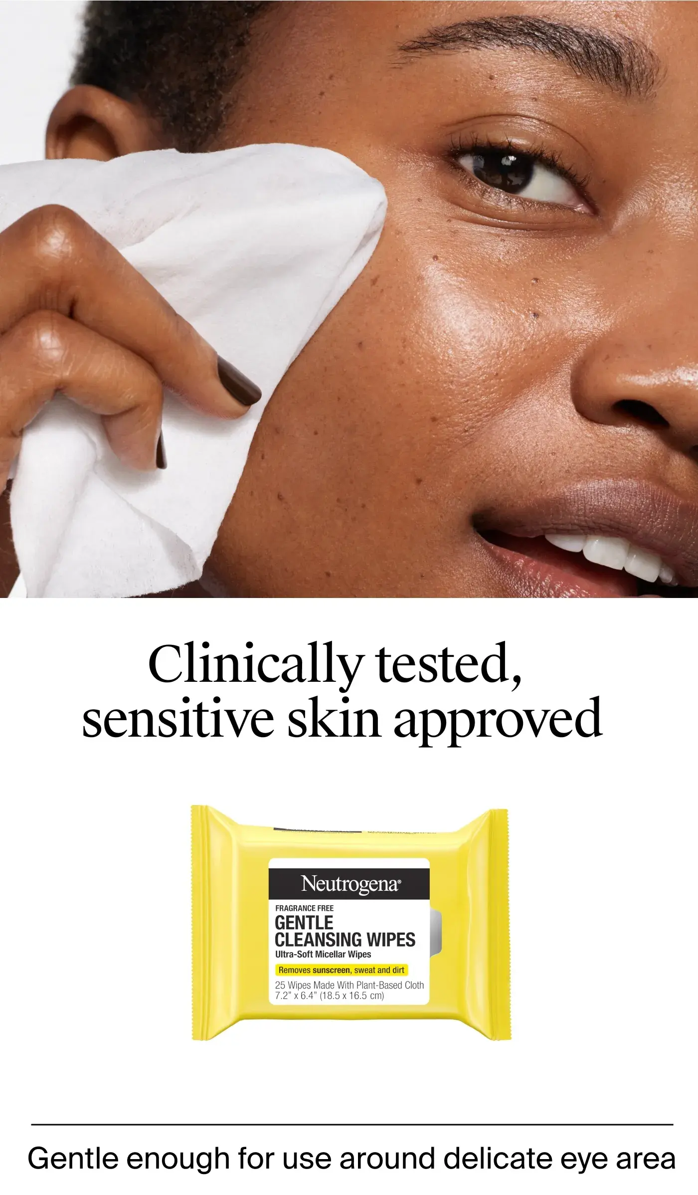 Clinically tested, sensitive skin approved