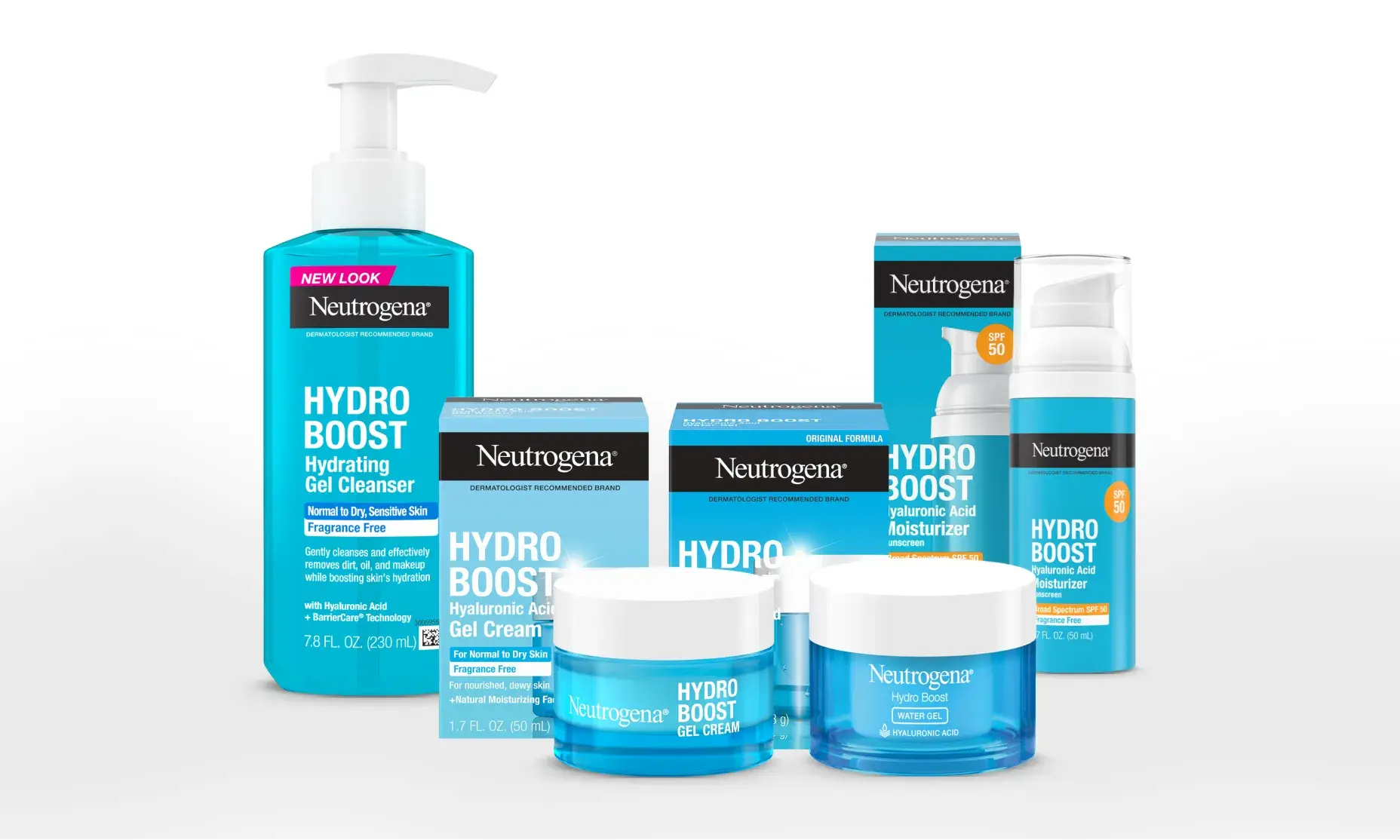 Neutrogena® Hydro Boost Product Line and Packaging