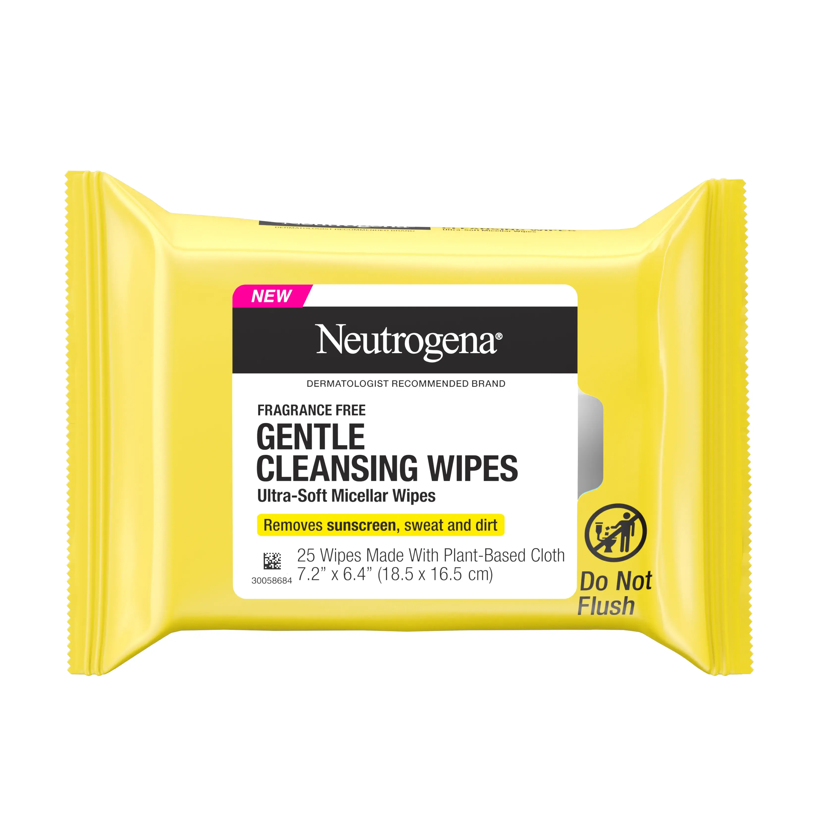Neutrogena Gentle Cleansing Wipes, Ultra-Soft Micellar Wipes, Fragrance Free, 25 Count