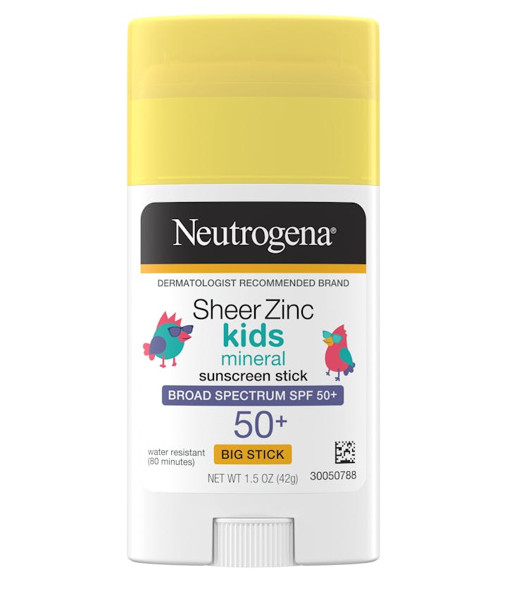 Neutrogena Sheer Zinc Kids Mineral Sunscreen Stick Broad Spectrum SPF 50+