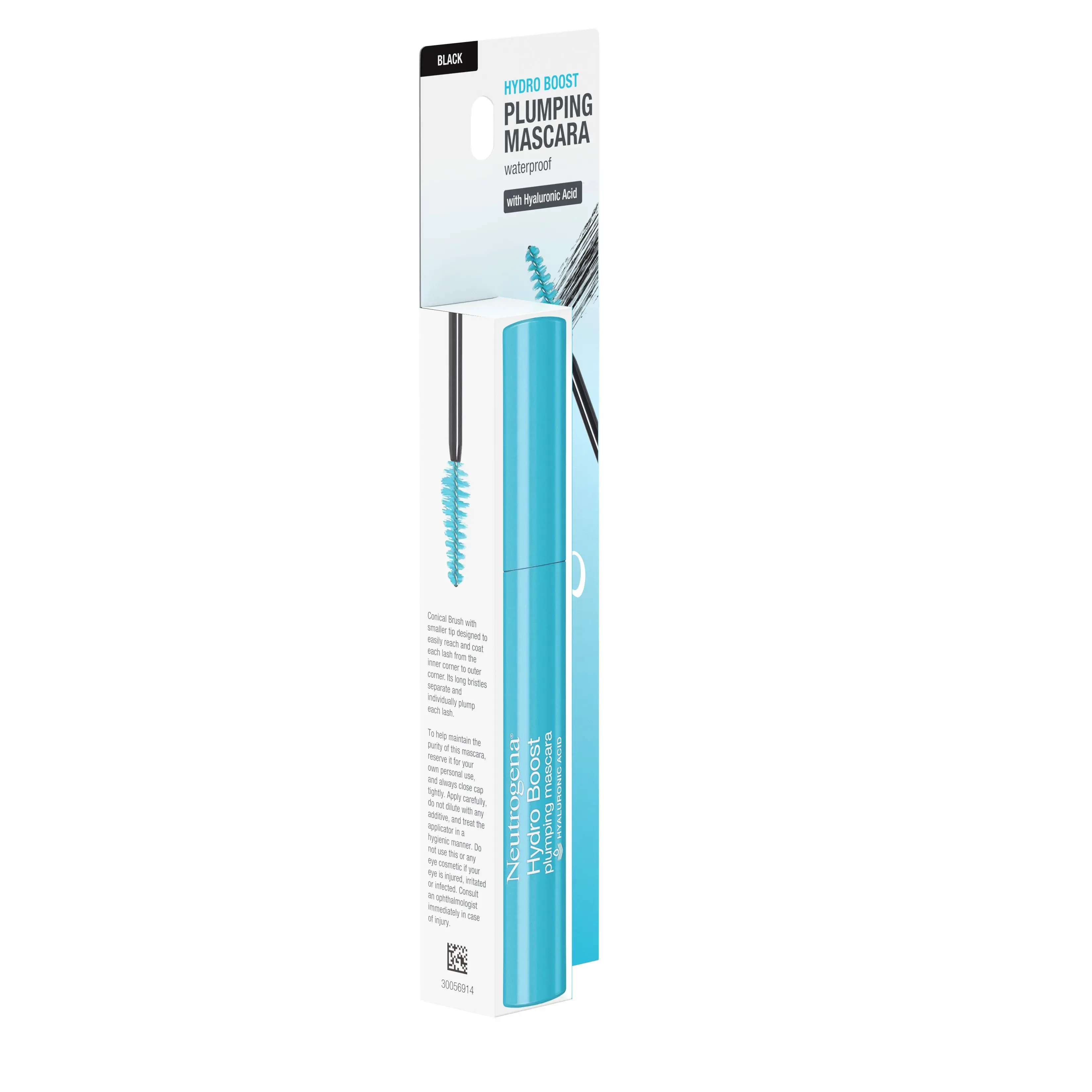 Neutrogena® Hydro Boost Plumping Mascara Waterproof Black 07, .21 Oz, package left angled view