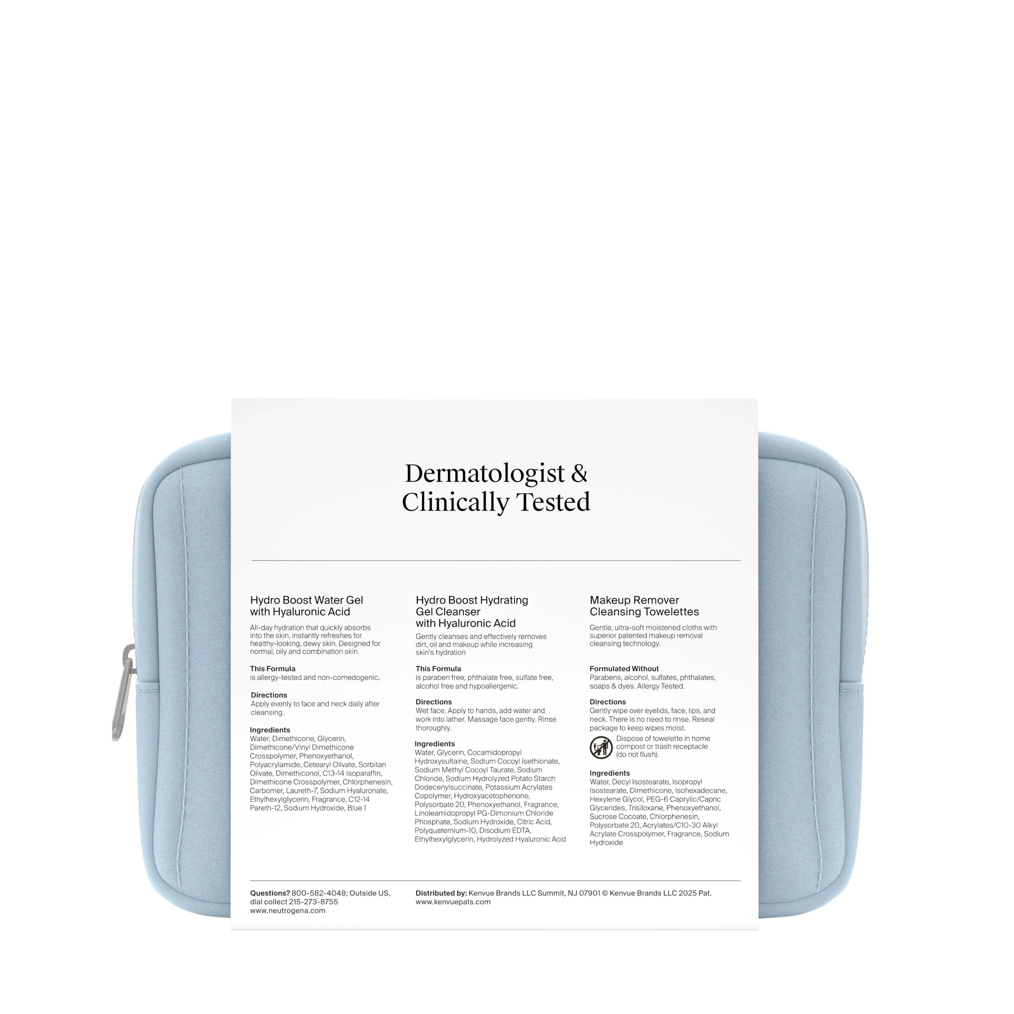 Tate McRae Hydration Set, 3 Items Back of Packaging