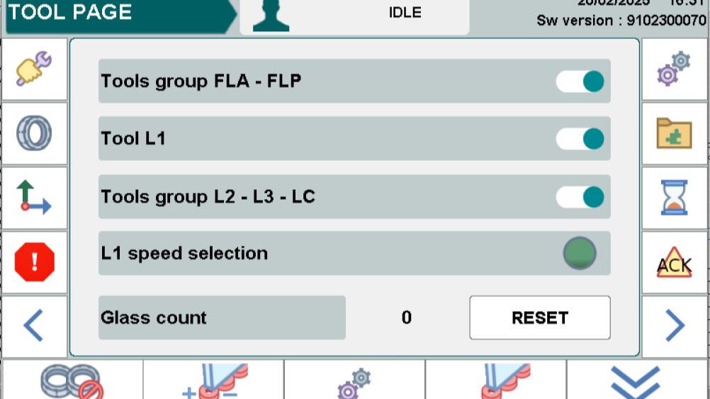 Grind&Stop and spindle selection