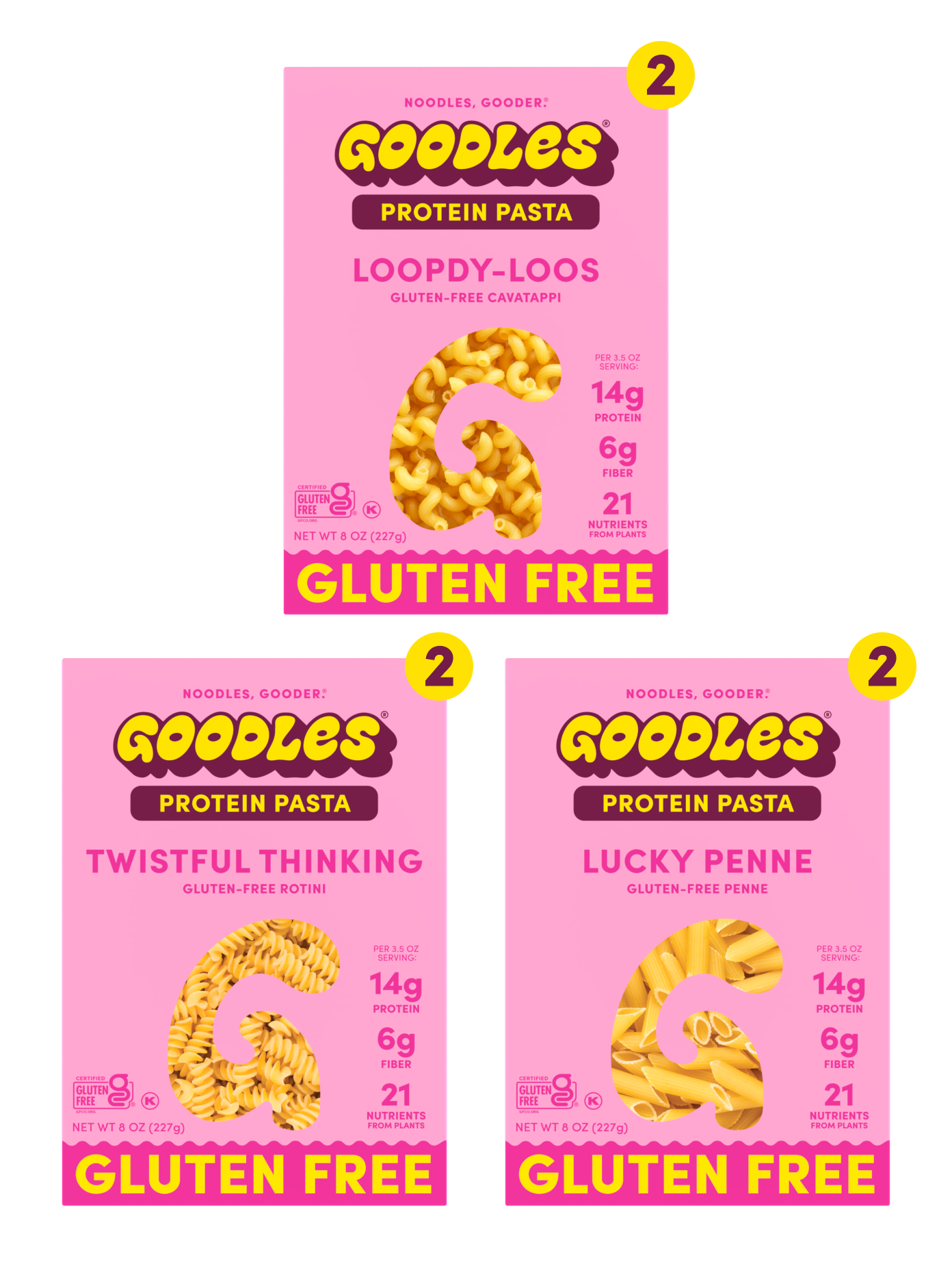 GFProtein Pasta VarietyPack Hero Image 1920x1080