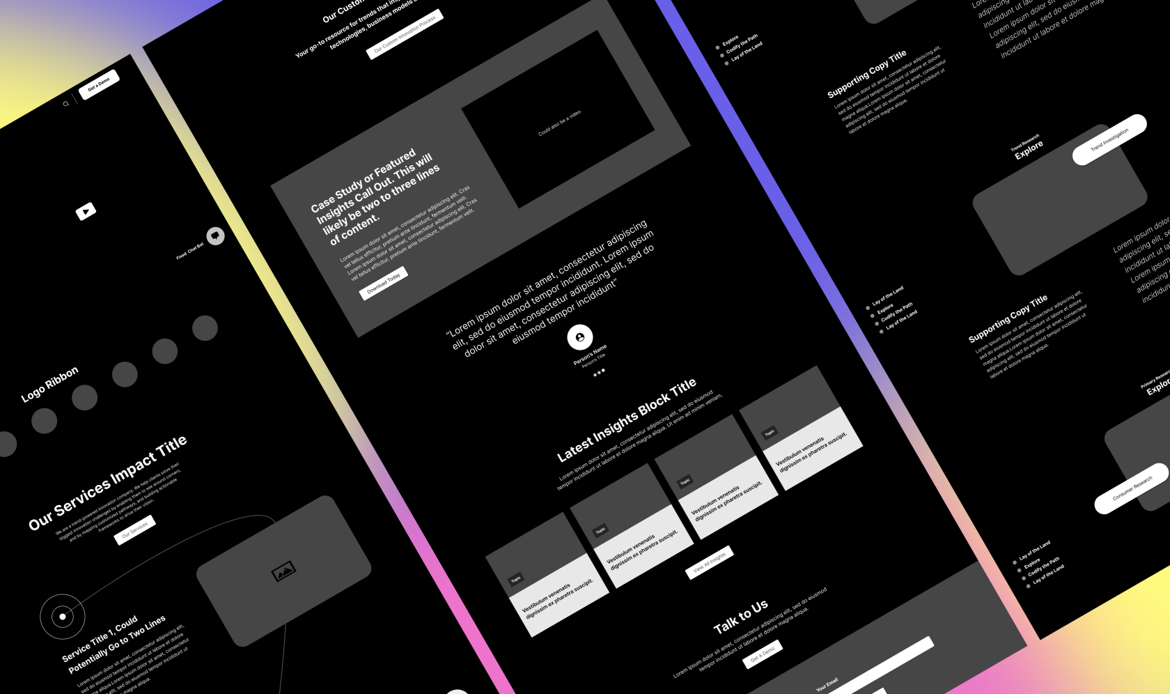 Ebco wireframe designs