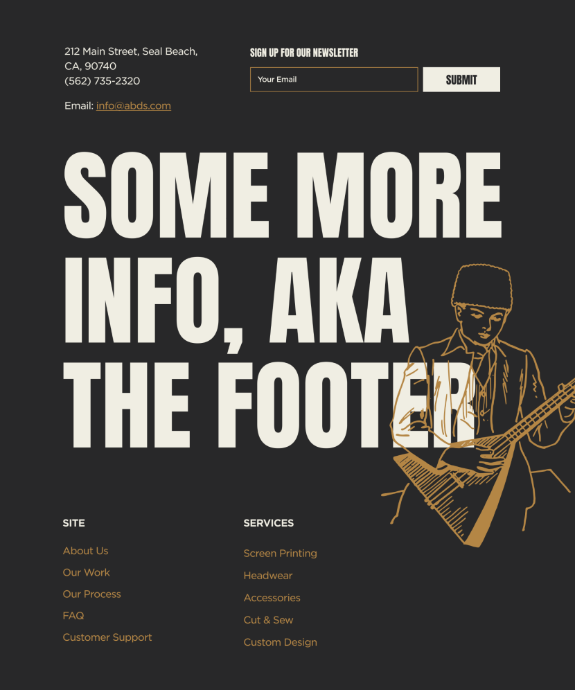 Anderson Brothers footer design