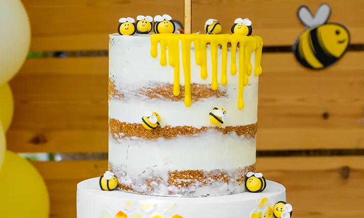 Tarta de abejas - pastel para baby shower