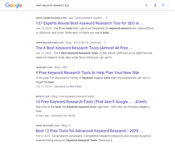 best-keyword-intent-organic-results