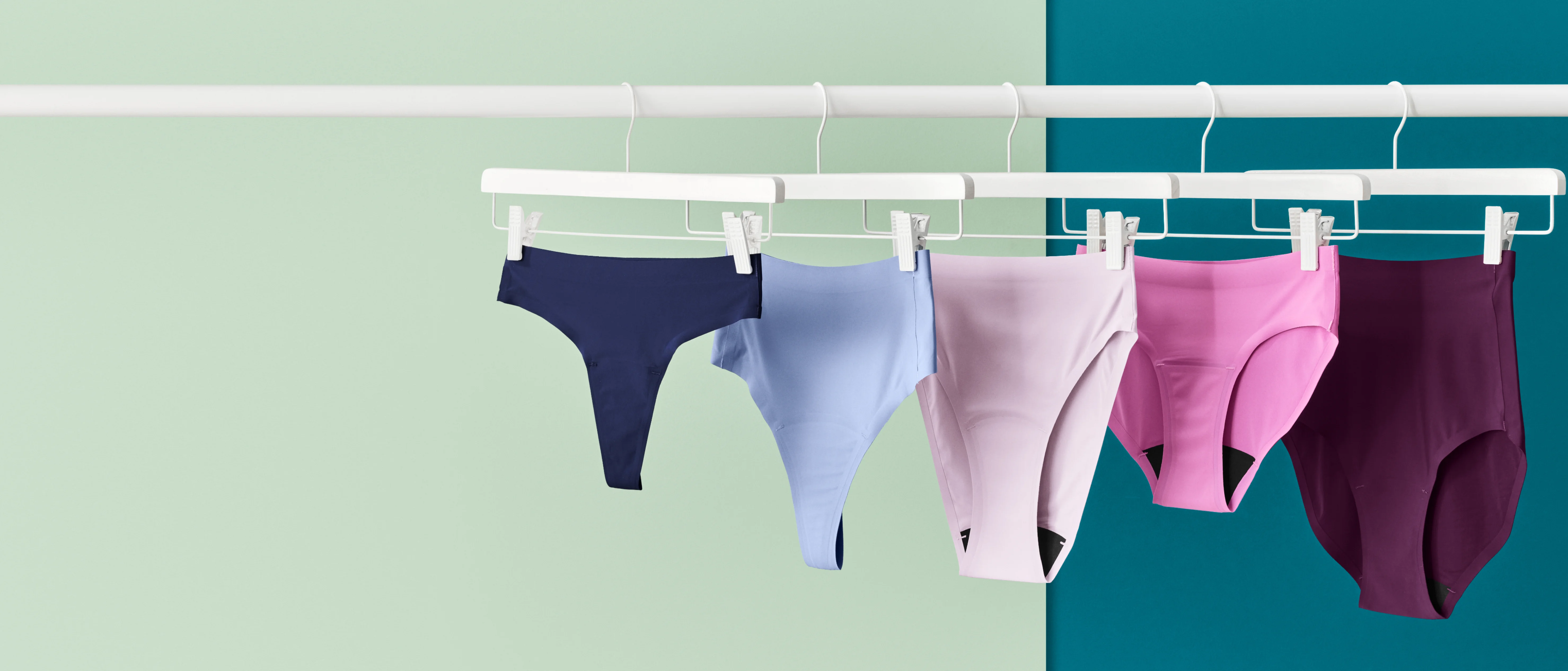 Knix Underwear on Hangers