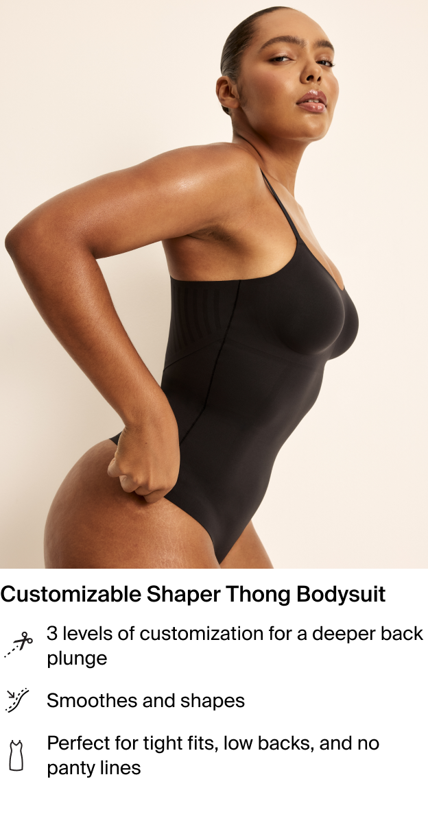 Customizable Shaper Thong Bodysuit