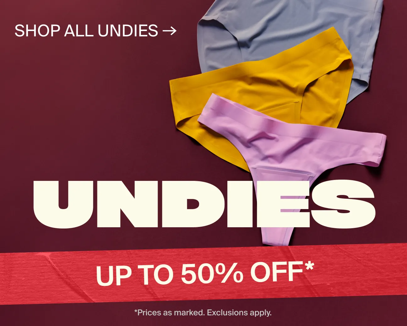 Underwear End of Year Sale Picks Feature Tile Image Desktop