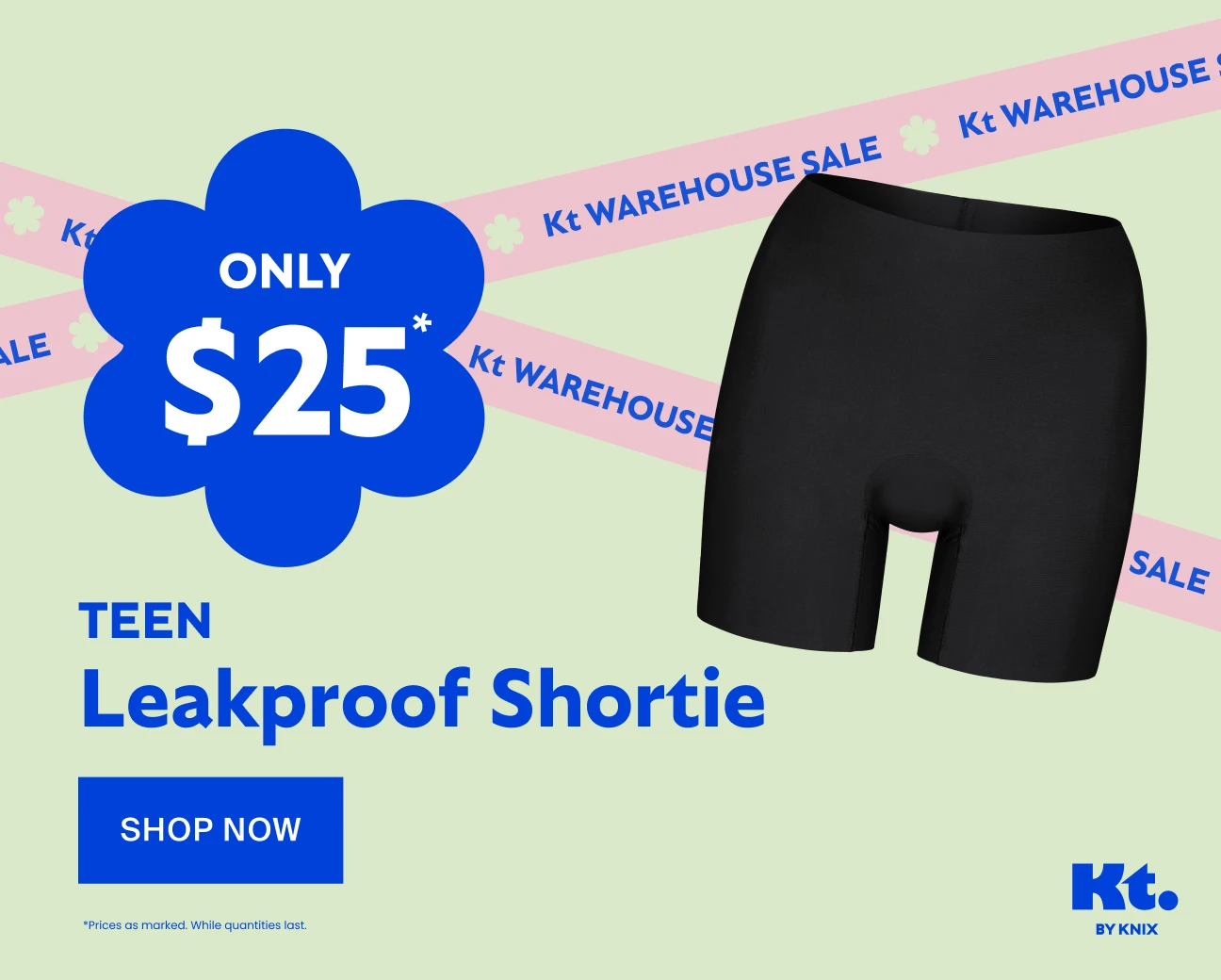Teen Leakproof Shortie - Warehouse Sale 