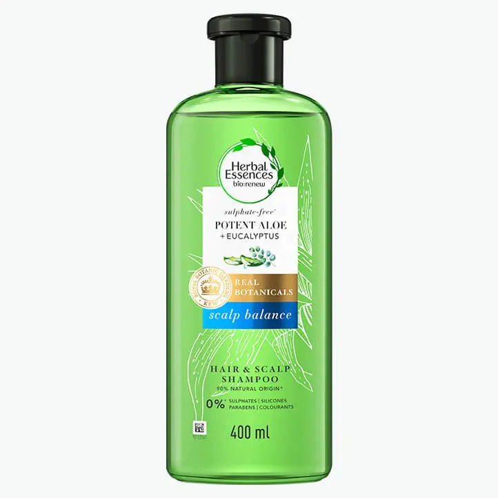Herbal Essences aloe & eucalyptus shampoo bottle