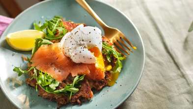 Potato & parsnip hash browns.