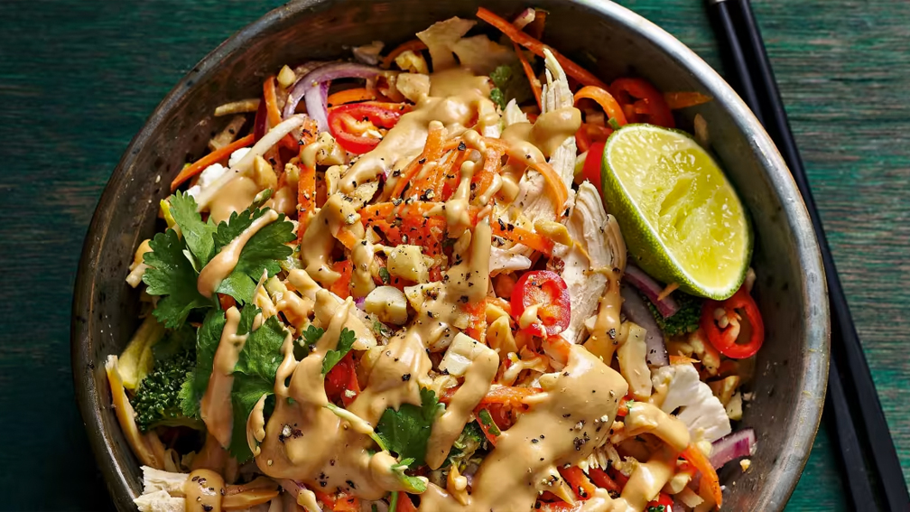 Asian style salad with ‘core’ slaw