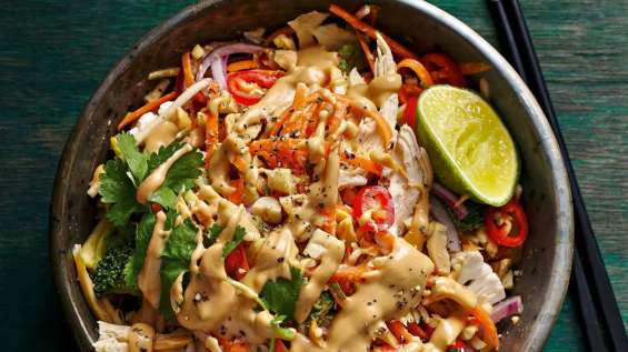 Asian style salad with ‘core’ slaw