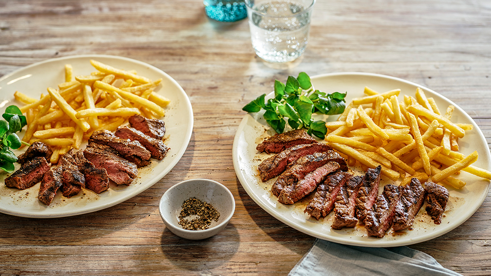 Order fries with a big steak or GRO Chick'n Kievs for £4