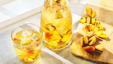 Peach & mango white sangria recipe