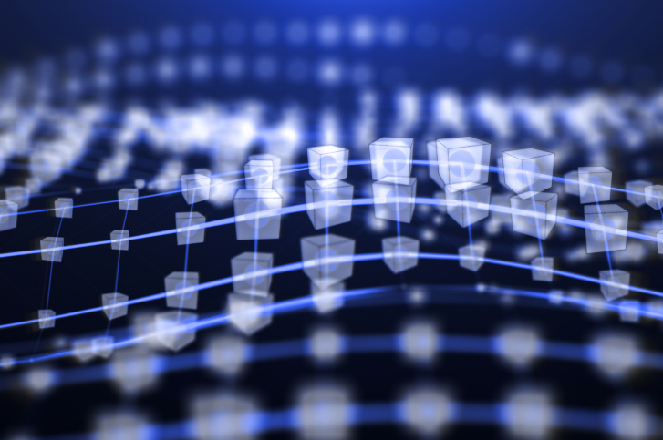 Cubos digitais conectados em cadeia representando o conceito de O que é Sui (SUI)? O blockchain layer-1 focado em usabilidade e escalabilidade