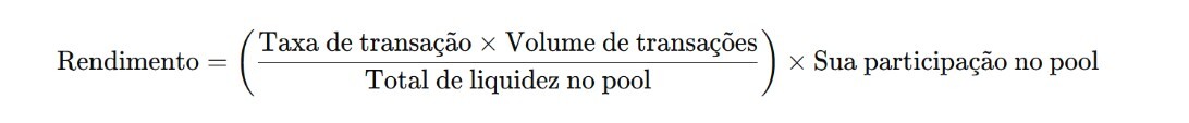 Rendimento de Pools de Liquidez