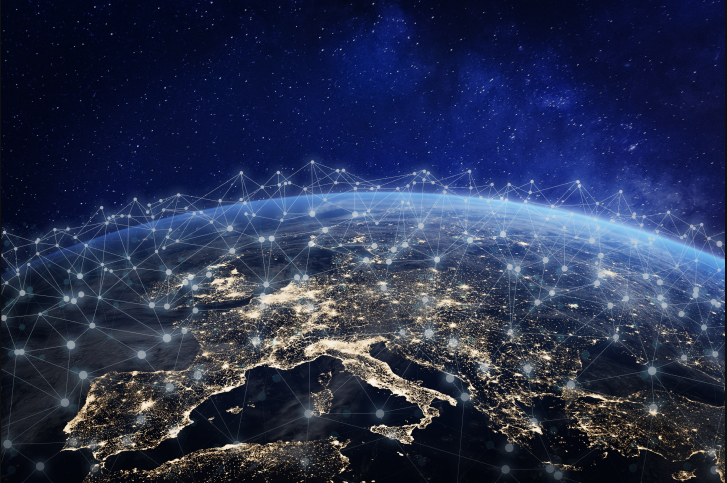 Imagem do globo simbolizando o que guerras comerciais tem a ver com blockchains