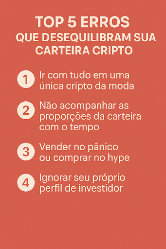 top 5 erros que desequilibram sua carteira cripto